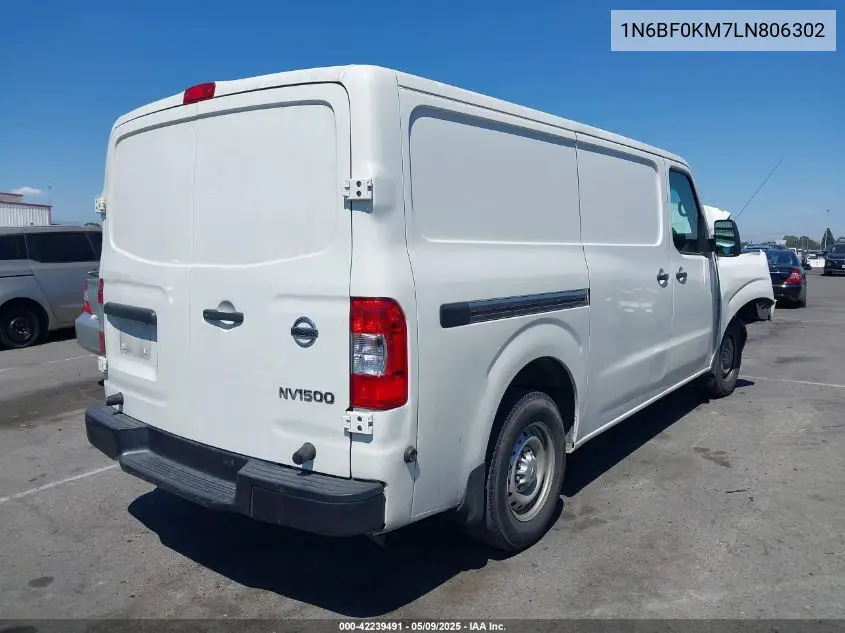 2020 Nissan Nv Cargo Nv1500 S Standard Roof V6 VIN: 1N6BF0KM7LN806302 Lot: 42239491