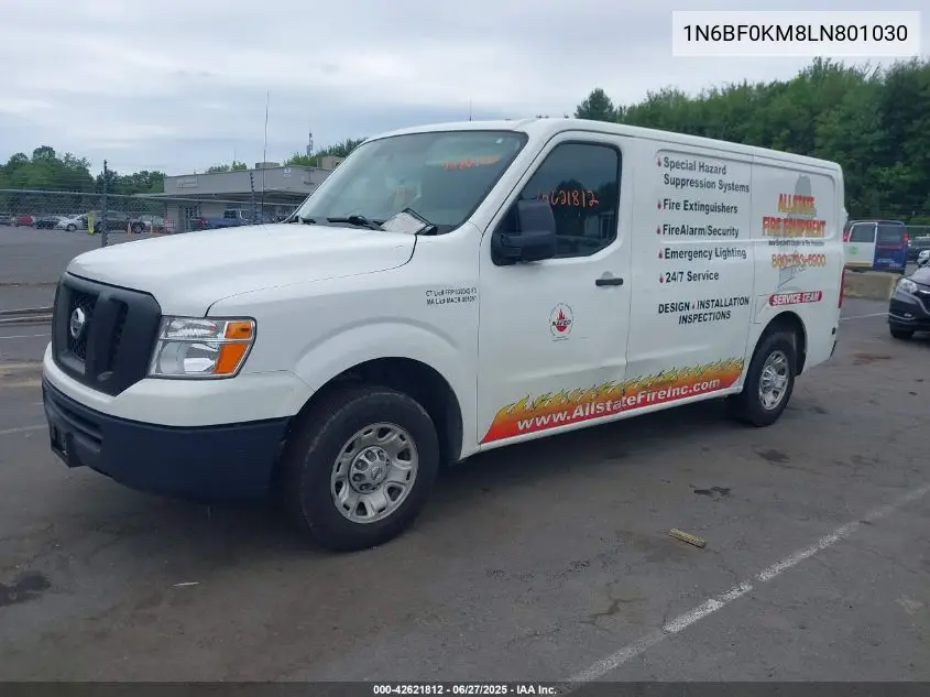 2020 Nissan Nv Cargo Nv1500 Sv Standard Roof V6 VIN: 1N6BF0KM8LN801030 Lot: 42621812