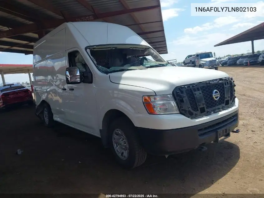 2020 Nissan Nv Cargo Nv2500 Hd Sv High Roof V8 VIN: 1N6AF0LY7LN802103 Lot: 42794953