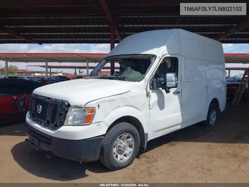 2020 Nissan Nv Cargo Nv2500 Hd Sv High Roof V8 VIN: 1N6AF0LY7LN802103 Lot: 42794953