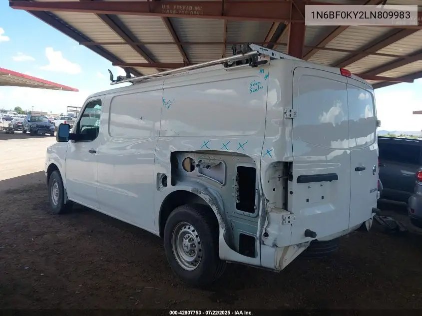2020 Nissan Nv Cargo Nv2500 Hd S Standard Roof V6 VIN: 1N6BF0KY2LN809983 Lot: 42807753