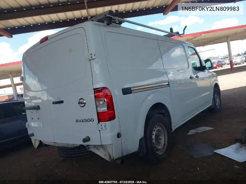 2020 Nissan Nv Cargo Nv2500 Hd S Standard Roof V6 VIN: 1N6BF0KY2LN809983 Lot: 42807753
