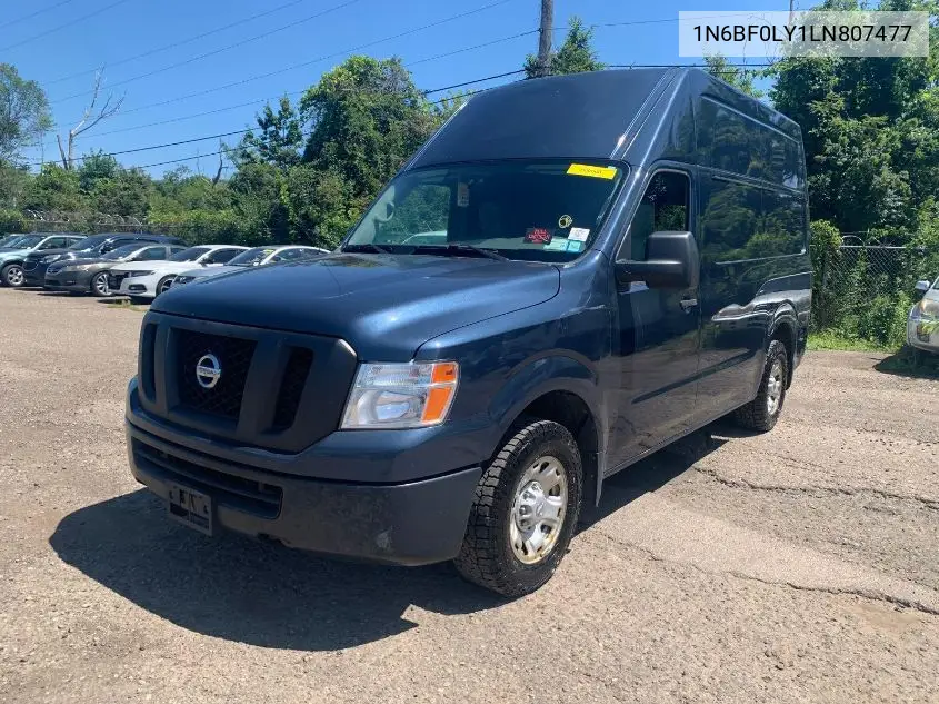 2020 Nissan Nv Cargo Nv2500 Hd Sv High Roof V6 VIN: 1N6BF0LY1LN807477 Lot: 42826182