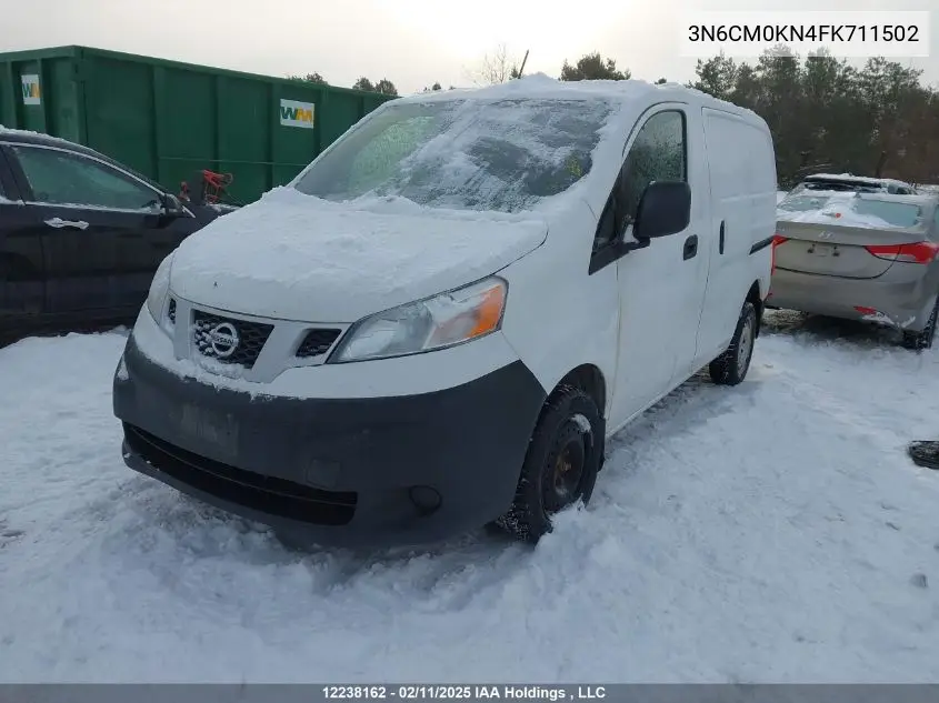 2015 Nissan Nv200 2.5S/2.5Sv VIN: 3N6CM0KN4FK711502 Lot: 12238162