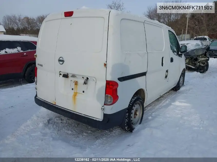2015 Nissan Nv200 2.5S/2.5Sv VIN: 3N6CM0KN4FK711502 Lot: 12238162