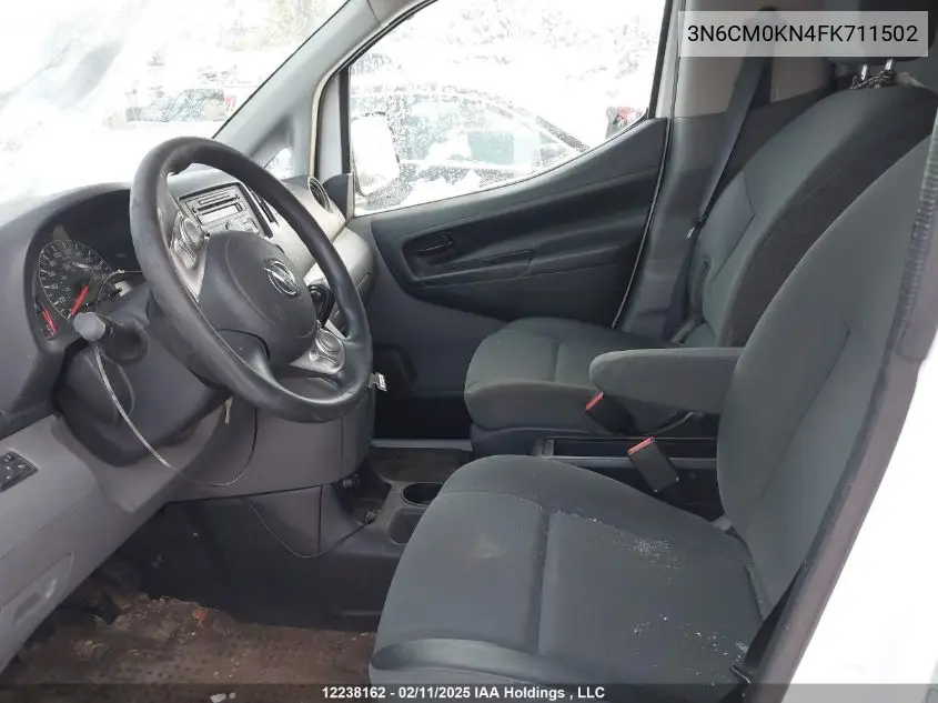 2015 Nissan Nv200 2.5S/2.5Sv VIN: 3N6CM0KN4FK711502 Lot: 12238162