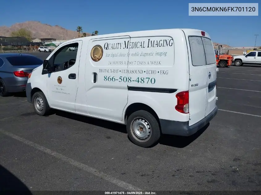 2015 Nissan Nv200 Sv VIN: 3N6CM0KN6FK701120 Lot: 41971475