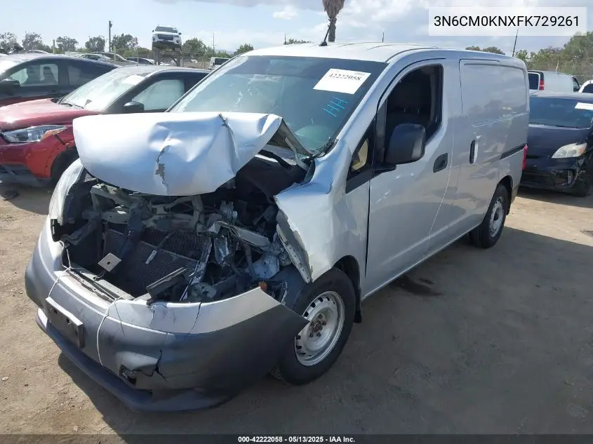 2015 Nissan Nv200 S VIN: 3N6CM0KNXFK729261 Lot: 42222058
