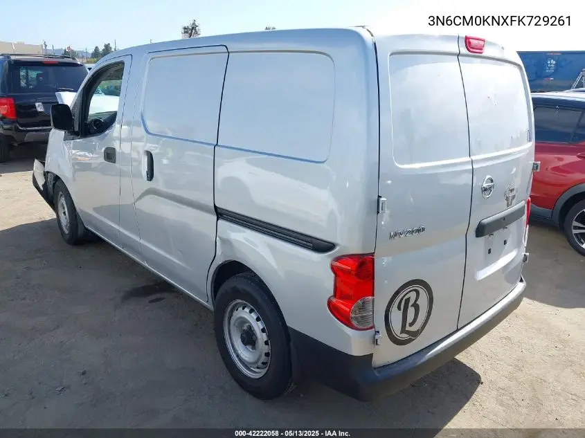 2015 Nissan Nv200 S VIN: 3N6CM0KNXFK729261 Lot: 42222058