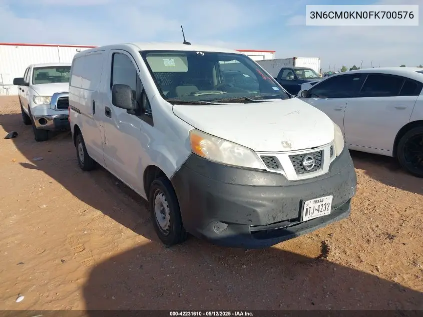 2015 Nissan Nv200 S/Sv VIN: 3N6CM0KN0FK700576 Lot: 42231610
