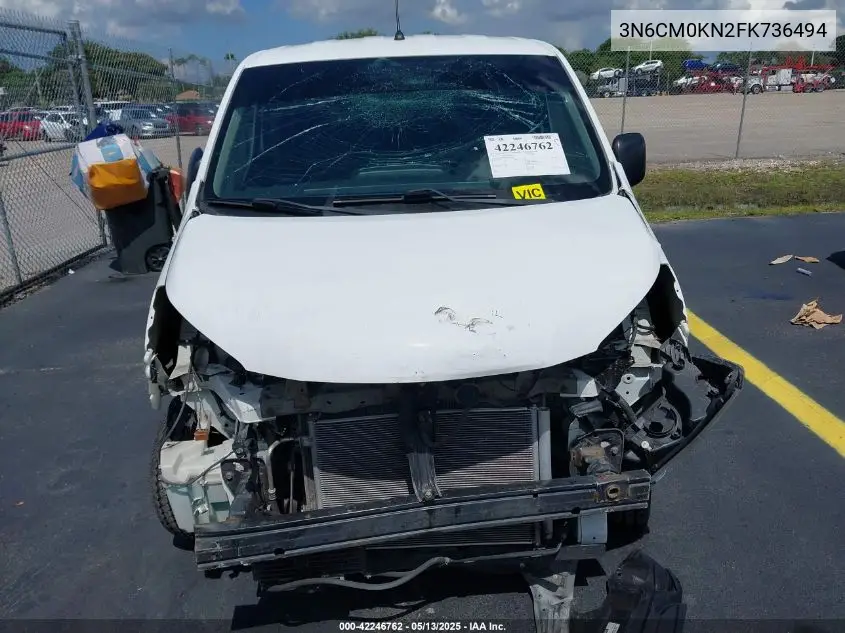 2015 Nissan Nv200 S VIN: 3N6CM0KN2FK736494 Lot: 42246762