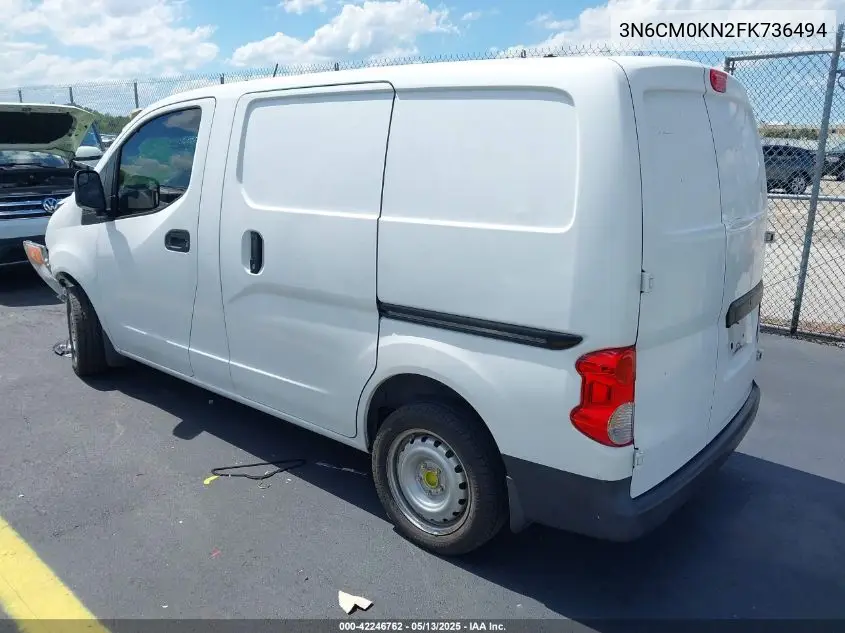 2015 Nissan Nv200 S VIN: 3N6CM0KN2FK736494 Lot: 42246762