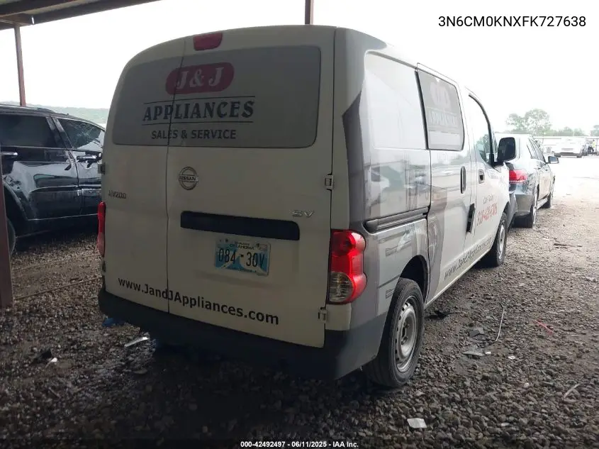 2015 Nissan Nv200 Sv VIN: 3N6CM0KNXFK727638 Lot: 42492497