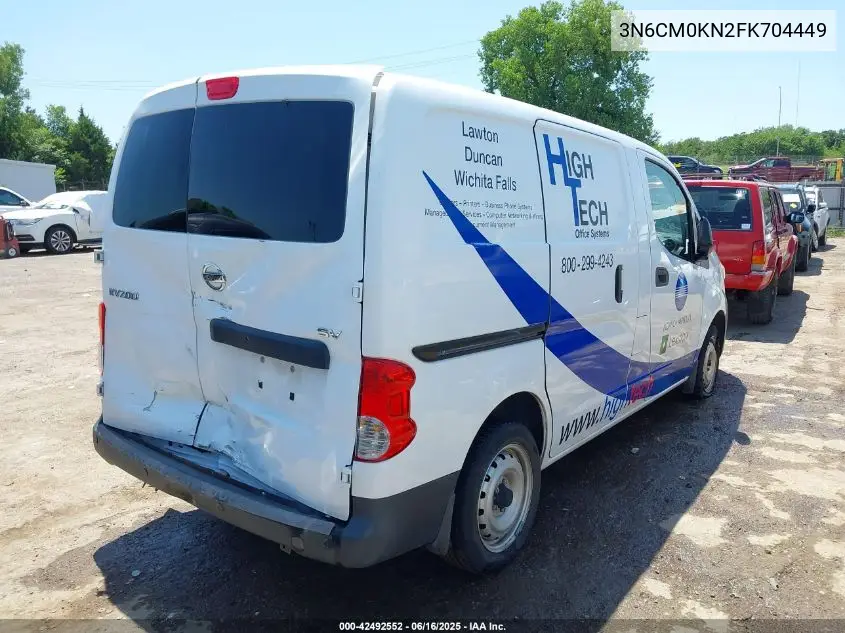 2015 Nissan Nv200 Sv VIN: 3N6CM0KN2FK704449 Lot: 42492552