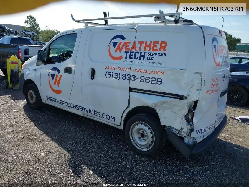 2015 Nissan Nv200 S VIN: 3N6CM0KN5FK703781 Lot: 42535053