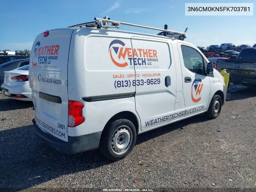 2015 Nissan Nv200 S VIN: 3N6CM0KN5FK703781 Lot: 42535053