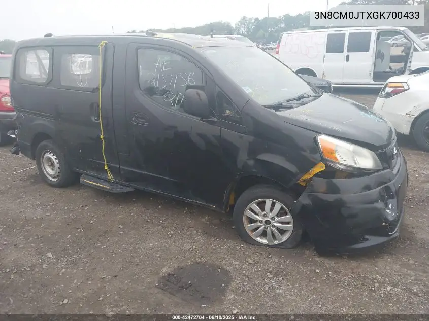 2016 Nissan Nv200 Taxi VIN: 3N8CM0JTXGK700433 Lot: 42472704