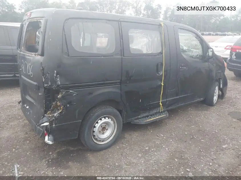 2016 Nissan Nv200 Taxi VIN: 3N8CM0JTXGK700433 Lot: 42472704
