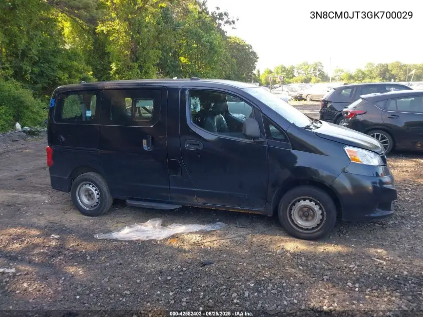 2016 Nissan Nv200 Taxi VIN: 3N8CM0JT3GK700029 Lot: 42582403