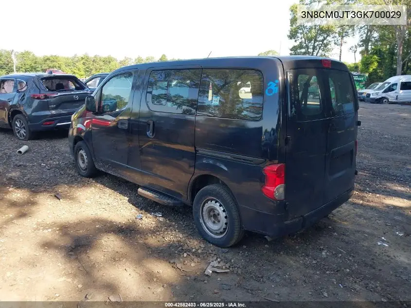 2016 Nissan Nv200 Taxi VIN: 3N8CM0JT3GK700029 Lot: 42582403