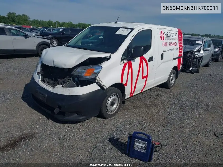 2017 Nissan Nv200 S VIN: 3N6CM0KN3HK700011 Lot: 42204398
