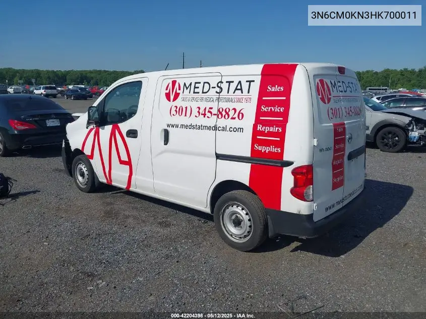 2017 Nissan Nv200 S VIN: 3N6CM0KN3HK700011 Lot: 42204398