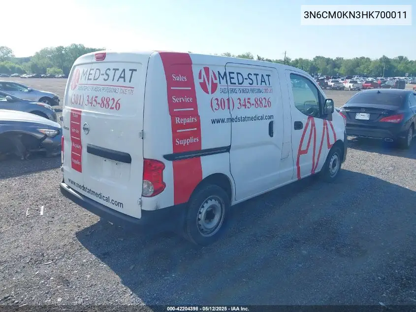 2017 Nissan Nv200 S VIN: 3N6CM0KN3HK700011 Lot: 42204398