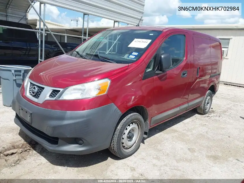 2017 Nissan Nv200 S VIN: 3N6CM0KNXHK702984 Lot: 42562604