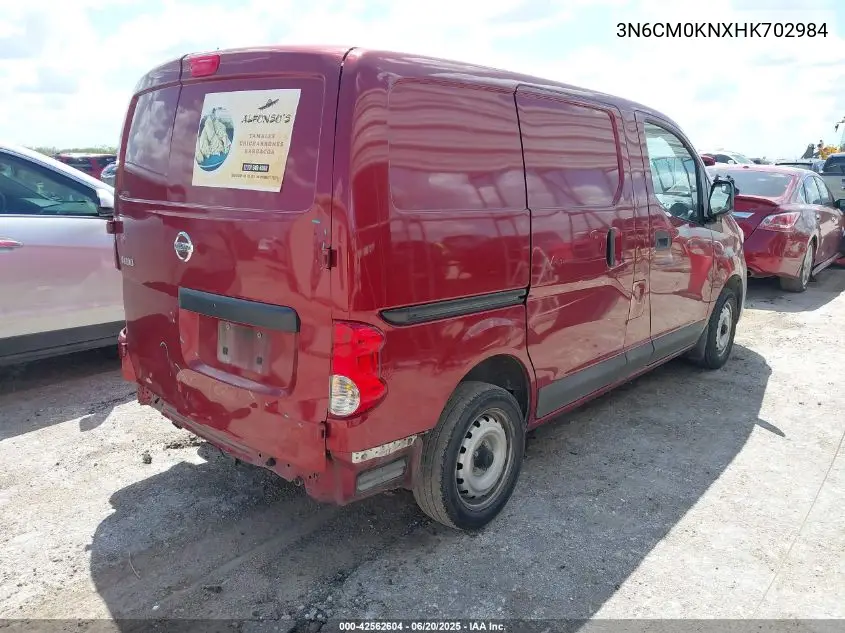 2017 Nissan Nv200 S VIN: 3N6CM0KNXHK702984 Lot: 42562604