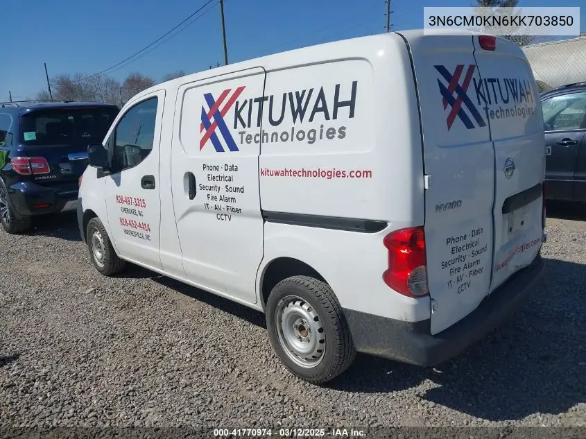 2019 Nissan Nv200 S VIN: 3N6CM0KN6KK703850 Lot: 41770974