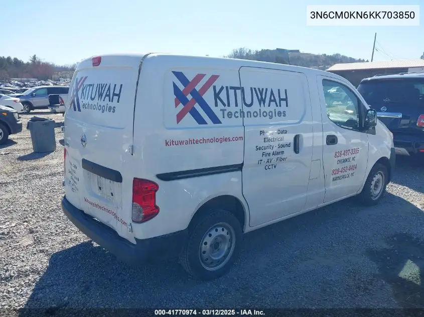 2019 Nissan Nv200 S VIN: 3N6CM0KN6KK703850 Lot: 41770974