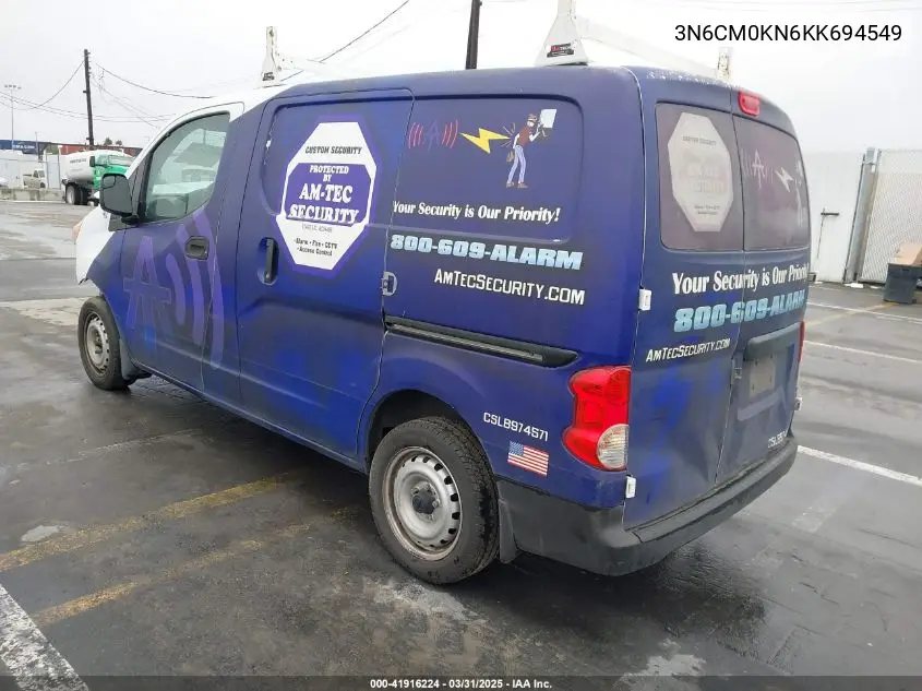2019 Nissan Nv200 S VIN: 3N6CM0KN6KK694549 Lot: 41916224