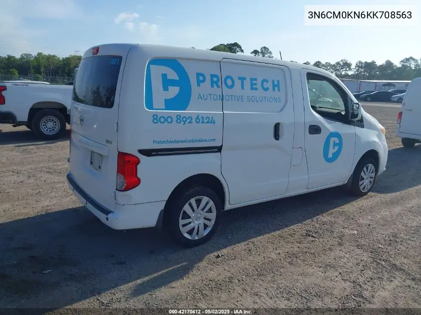 2019 Nissan Nv200 Sv VIN: 3N6CM0KN6KK708563 Lot: 42170412