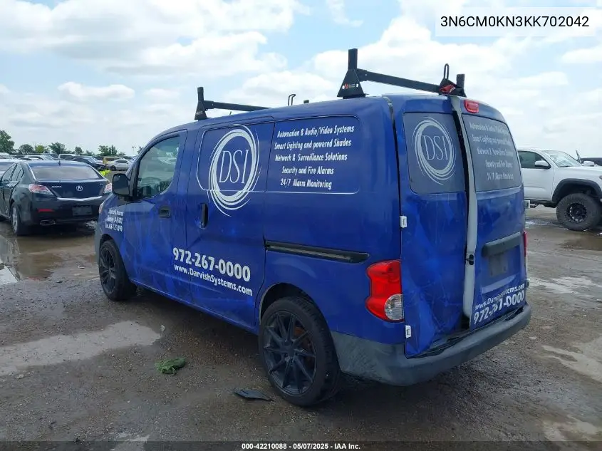 2019 Nissan Nv200 S VIN: 3N6CM0KN3KK702042 Lot: 42210088