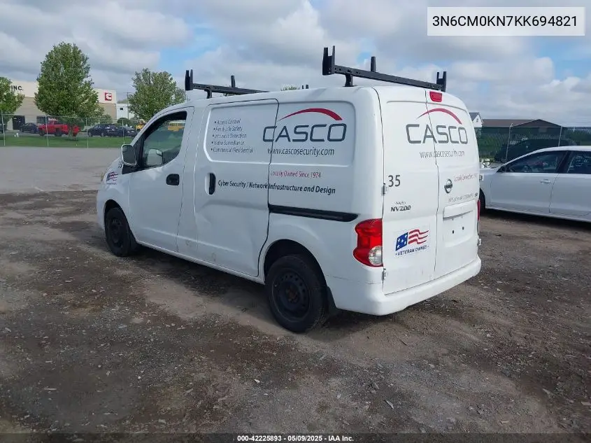 2019 Nissan Nv200 Sv VIN: 3N6CM0KN7KK694821 Lot: 42225893