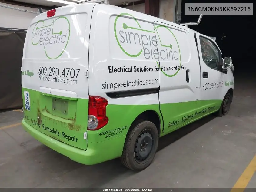 2019 Nissan Nv200 Sv VIN: 3N6CM0KN5KK697216 Lot: 42454390
