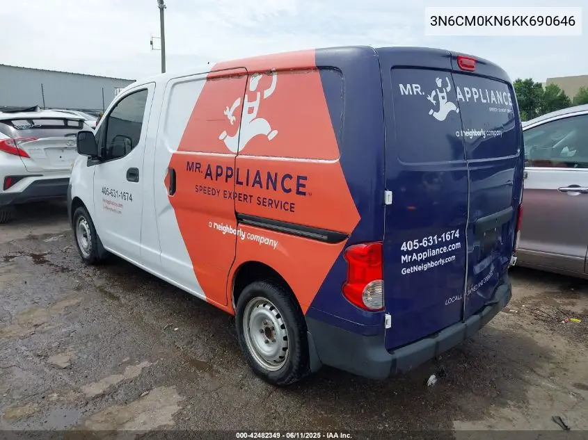 2019 Nissan Nv200 S VIN: 3N6CM0KN6KK690646 Lot: 42482349