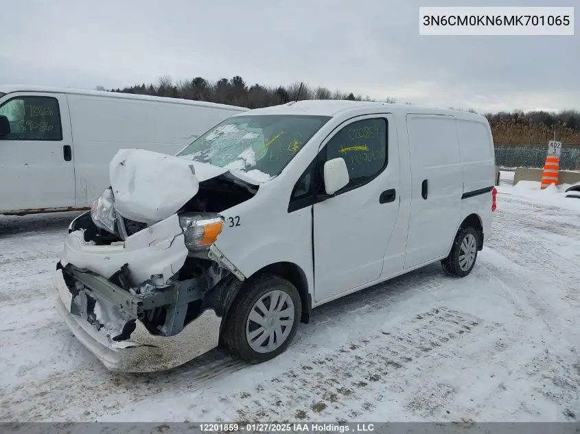 2021 Nissan Nv200 S/Sv VIN: 3N6CM0KN6MK701065 Lot: 12201859