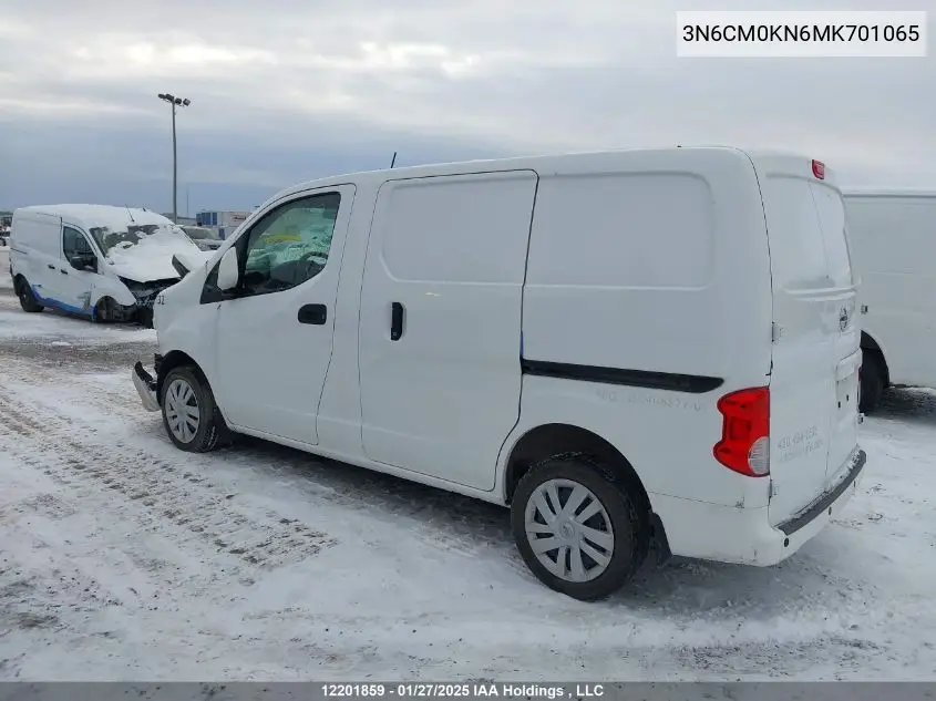 2021 Nissan Nv200 S/Sv VIN: 3N6CM0KN6MK701065 Lot: 12201859