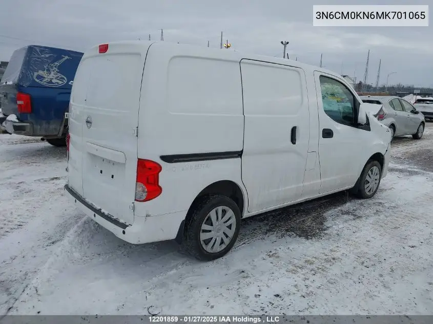 2021 Nissan Nv200 S/Sv VIN: 3N6CM0KN6MK701065 Lot: 12201859