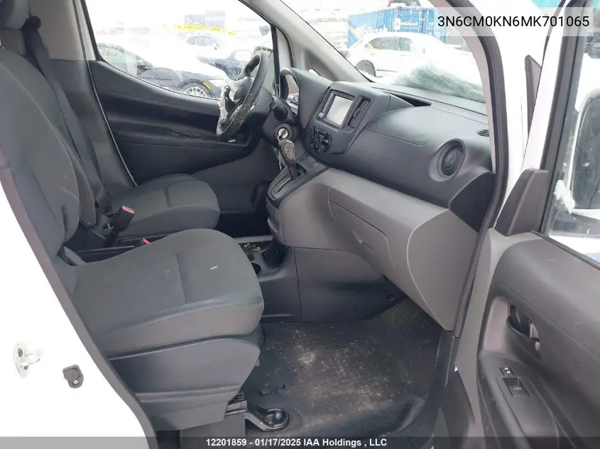 2021 Nissan Nv200 S/Sv VIN: 3N6CM0KN6MK701065 Lot: 12201859
