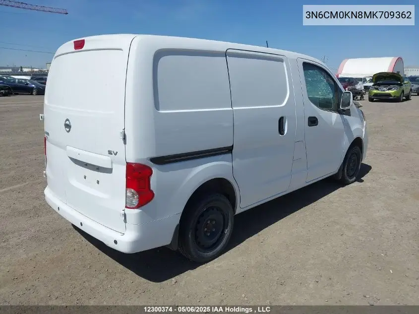 2021 Nissan Nv200 2.5S/2.5Sv VIN: 3N6CM0KN8MK709362 Lot: 12300374