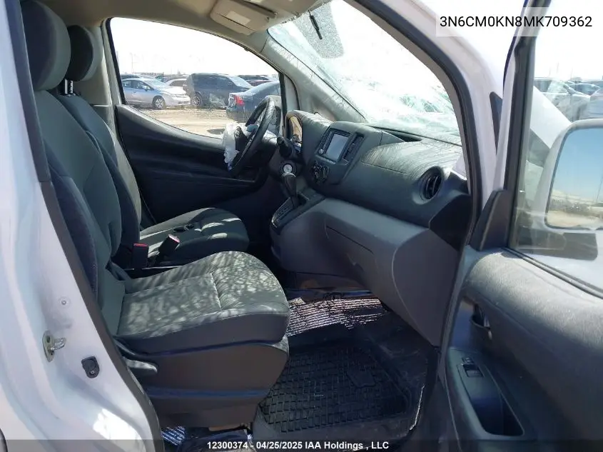 2021 Nissan Nv200 2.5S/2.5Sv VIN: 3N6CM0KN8MK709362 Lot: 12300374