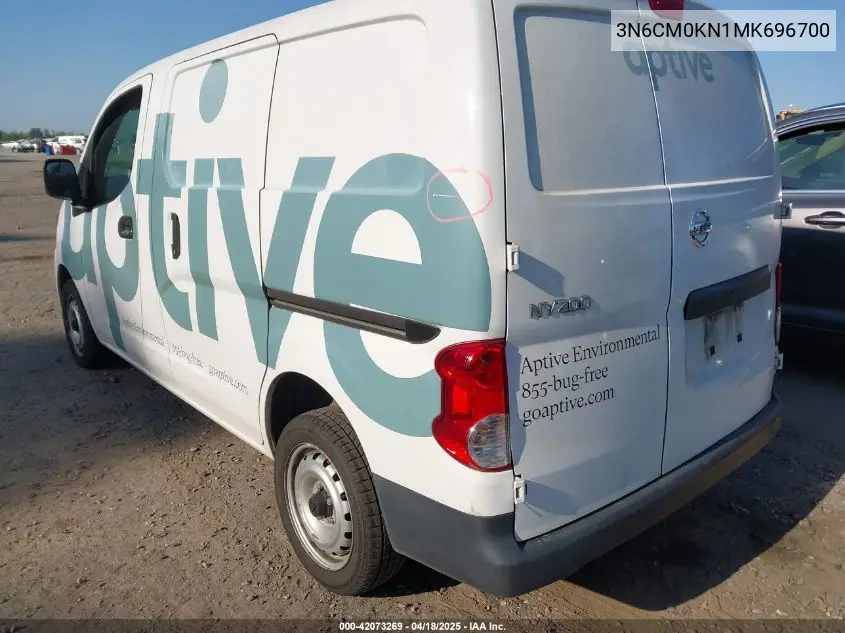 2021 Nissan Nv200 Cargo S Xtronic Cvt VIN: 3N6CM0KN1MK696700 Lot: 42073269