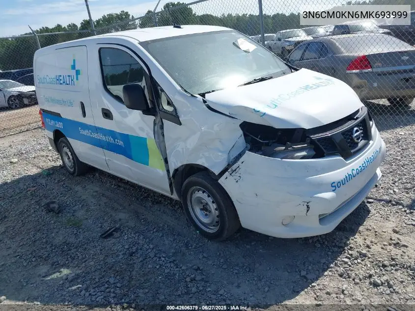 2021 Nissan Nv200 Cargo S Xtronic Cvt VIN: 3N6CM0KN6MK693999 Lot: 42606379