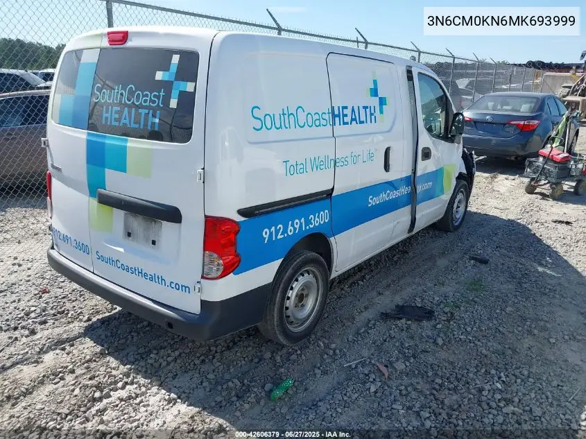 2021 Nissan Nv200 Cargo S Xtronic Cvt VIN: 3N6CM0KN6MK693999 Lot: 42606379