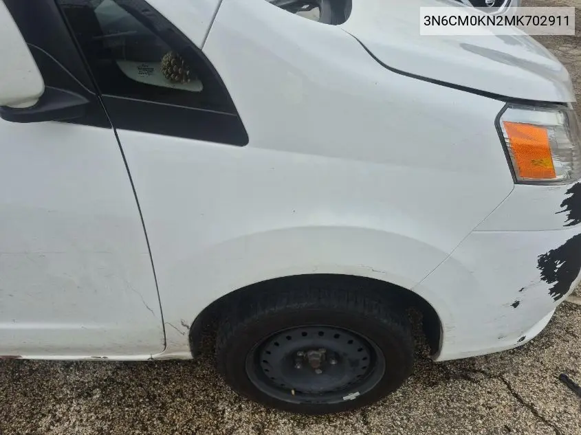 2021 Nissan Nv200 2.5S/2.5Sv VIN: 3N6CM0KN2MK702911 Lot: 42740856