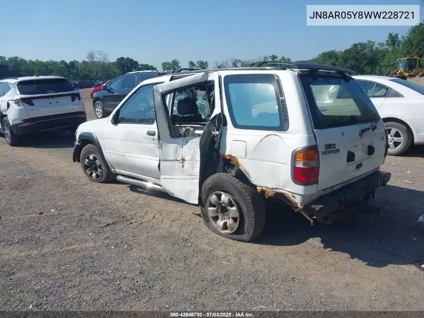 1998 Nissan Pathfinder Le/Se/Xe VIN: JN8AR05Y8WW228721 Lot: 42646730