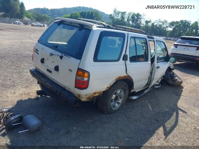 1998 Nissan Pathfinder Le/Se/Xe VIN: JN8AR05Y8WW228721 Lot: 42646730