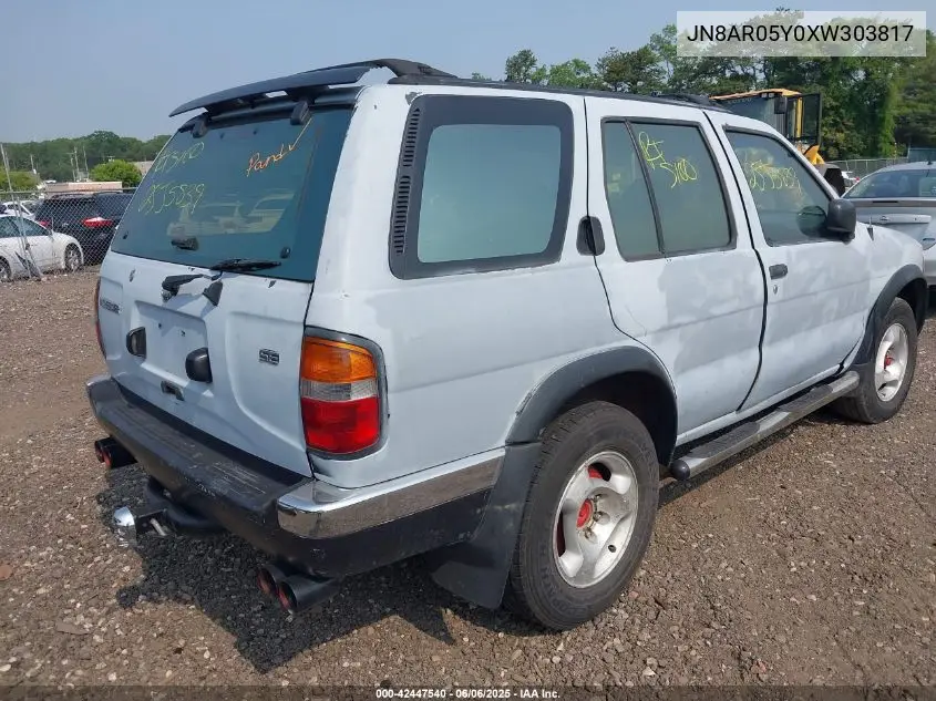 1999 Nissan Pathfinder Le/Se/Xe VIN: JN8AR05Y0XW303817 Lot: 42447540